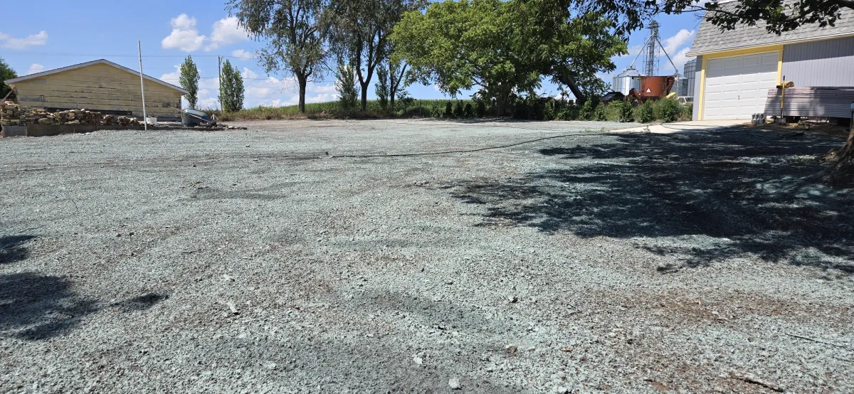 Lawn care services from Green Escapes Lawn Care showing lush hydroseeding technique for vibrant landscapes.